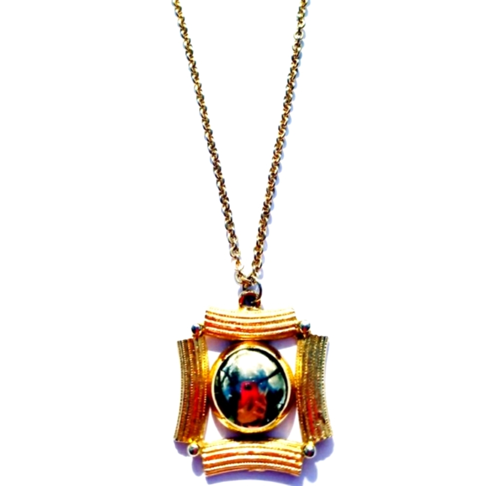 Vintage circle pendent necklace - Picture 2 of 3